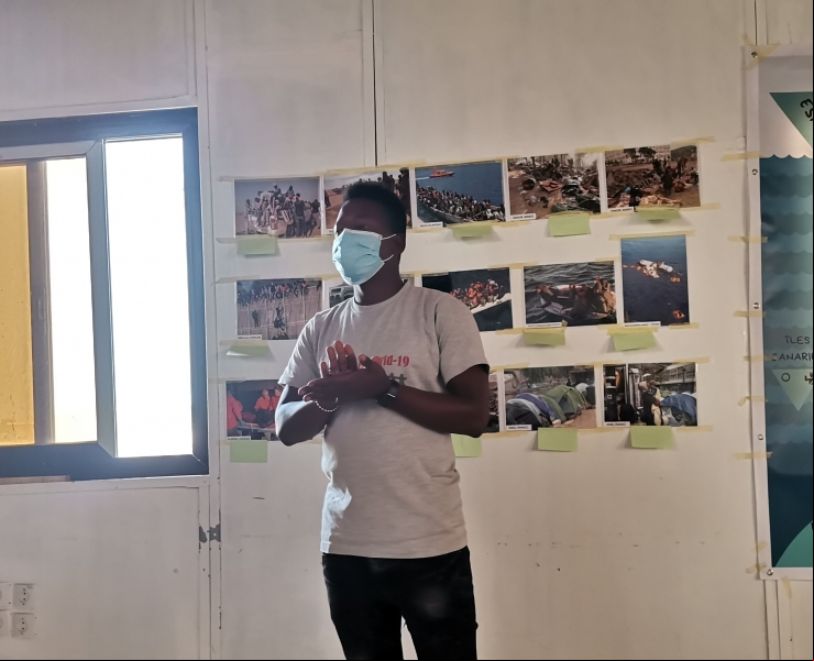 Éxodo migratorio - Marruecos - Ousmane Ba en una sesión de formación  Fotografía de la Delegación Diocesana de Migraciones