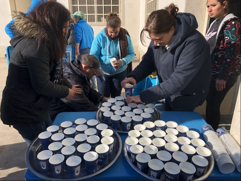 Reparto de ayuda de emergencia tras el terremoto de Siria. Foto: Maristas Azules/Manos Unidas ONG