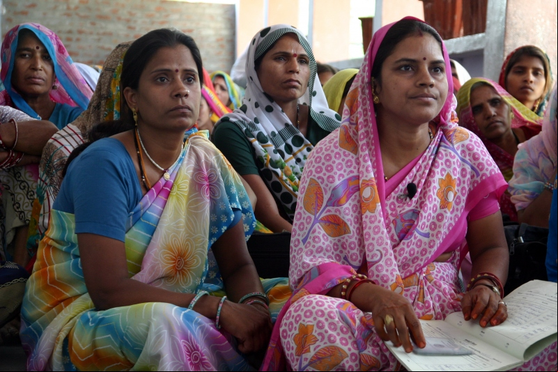 Grupos de autoayuda de mujeres en India. 