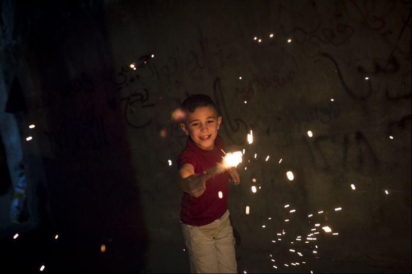 Un niño en el campo de refugiados de Dheisheh. Foto de Javier Carbajal