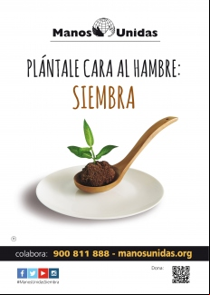 Cartel de la campaña 57 de Manos Unidas- Autora Tresa Calbó