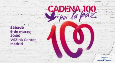 Cartel Cadena 100 por la paz